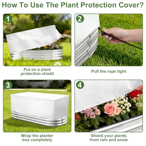 YTJ Garden Netting for Raised Beds, Reusable Raised Bed Bird Netting Pest Barrier Screen, UV -Resistant, Rainproof, Snowproof, Protect for Vegetables, Fruit & Flower Protection (2Pc White, 4x2x2FT) - Image 5