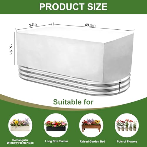 YTJ Garden Netting for Raised Beds, Reusable Raised Bed Bird Netting Pest Barrier Screen, UV -Resistant, Rainproof, Snowproof, Protect for Vegetables, Fruit & Flower Protection (2Pc White, 4x2x2FT) - Image 2