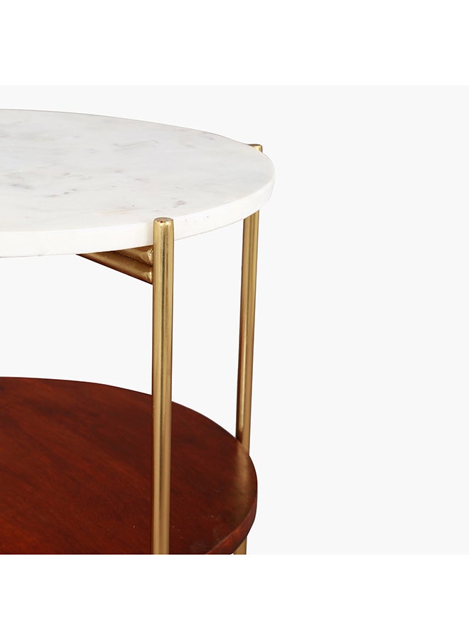 Home Box Messika Nxt Marble Top End Table 45 x 53 x 45 cm  - Image 3