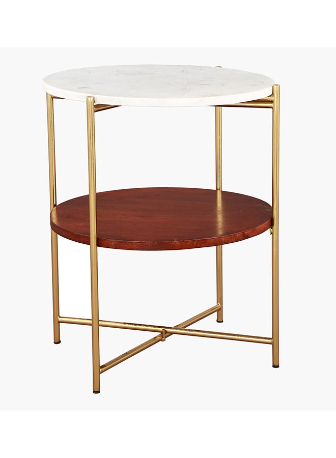 Home Box Messika Nxt Marble Top End Table 45 x 53 x 45 cm  - Image 2