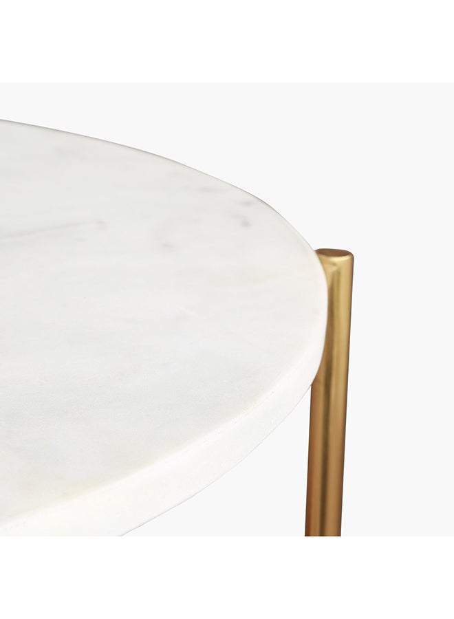 Home Box Messika Nxt Marble Top End Table 45 x 53 x 45 cm  - Image 4