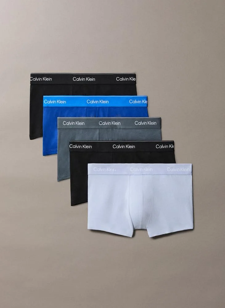 CALVIN KLEIN 5 Pack Low Rise Trunks - Icon Cotton Stretch