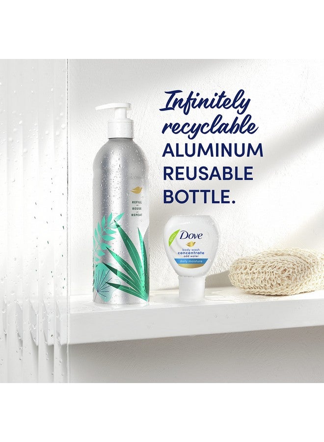 دوف عبوة إعادة تعبئة مركزة من دوف لبشرة ناعمة على الفور وتغذية تدوم طويلاً، عبوة إعادة تعبئة ترطيب يومية للاستخدام، زجاجة قابلة لإعادة الاستخدام 4 أونصة سائلة - Image 2