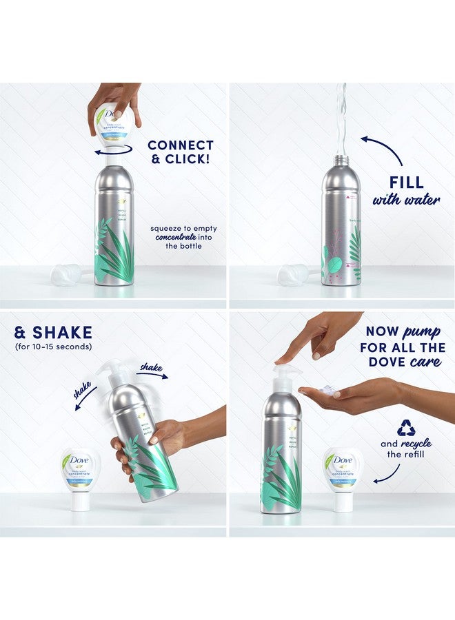 دوف عبوة إعادة تعبئة مركزة من دوف لبشرة ناعمة على الفور وتغذية تدوم طويلاً، عبوة إعادة تعبئة ترطيب يومية للاستخدام، زجاجة قابلة لإعادة الاستخدام 4 أونصة سائلة - Image 3
