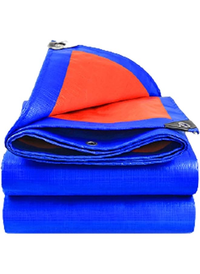 The Bros Tarps Heavy Duty Waterproof Canvas Tarp Canvas Truck Car Tarpaulin Thicken Cover Rain Sun Protection Shade Outdoor Plastic Rain Cloth (Color : A, Size : 2x4m)  - Image 1