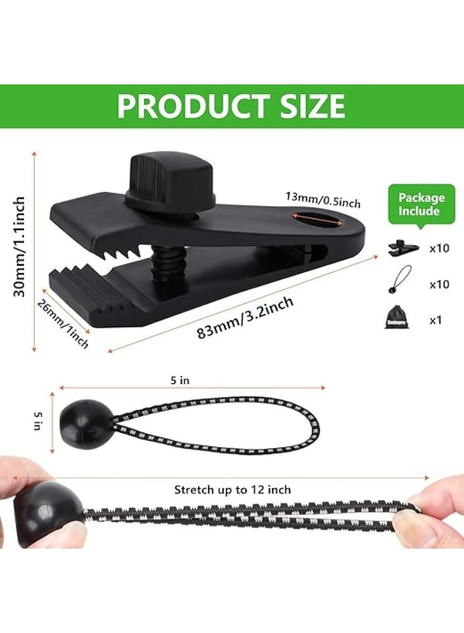 Heavy Duty Lock Grip,  Shark Tent Fasteners Clips Holder, Pool Awning Cover Bungee Cord Clip, Car Cover Clamp - Image 4