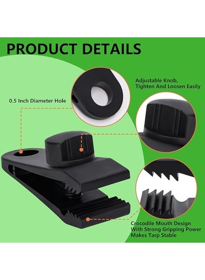 Heavy Duty Lock Grip,  Shark Tent Fasteners Clips Holder, Pool Awning Cover Bungee Cord Clip, Car Cover Clamp - Image 3