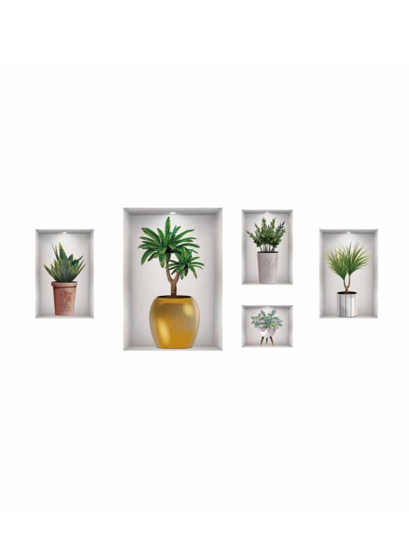 Bluejw Plant Potted Wall Stickers Perfect For Bedroom And Living Room - Image 1