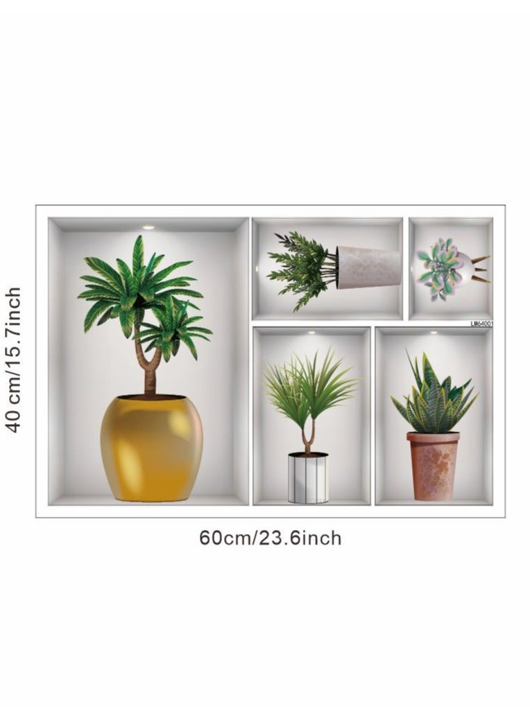 Bluejw Plant Potted Wall Stickers Perfect For Bedroom And Living Room - Image 3