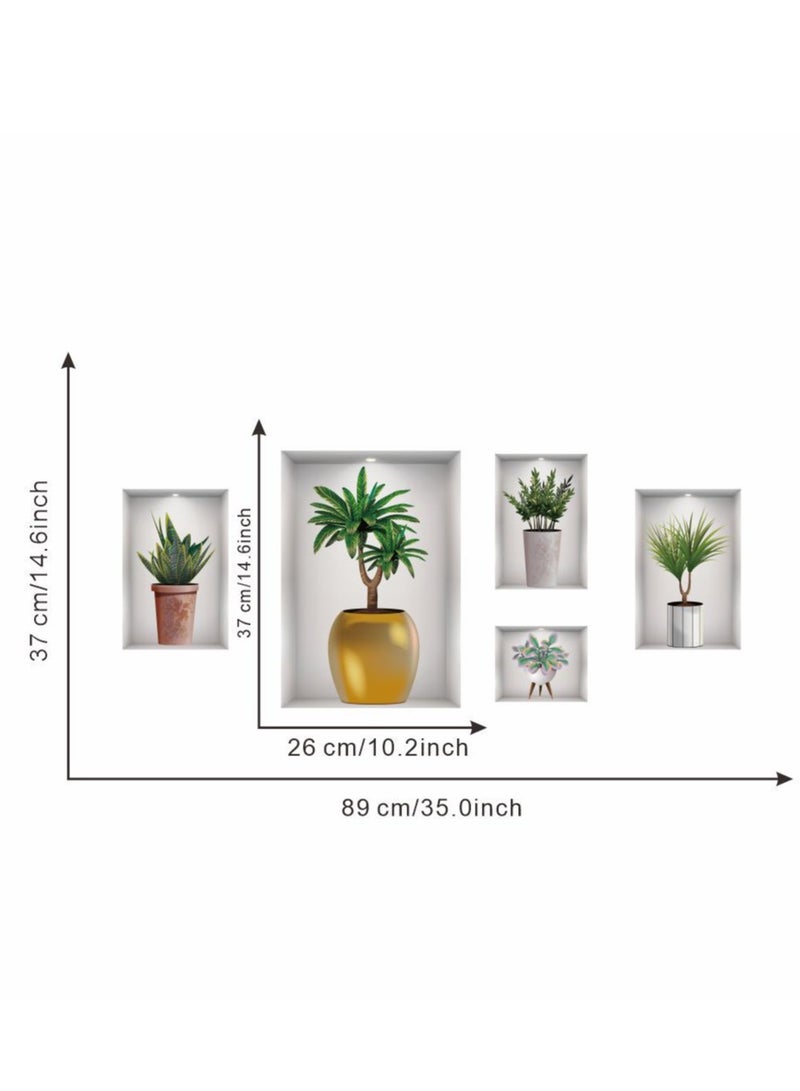 Bluejw Plant Potted Wall Stickers Perfect For Bedroom And Living Room - Image 2