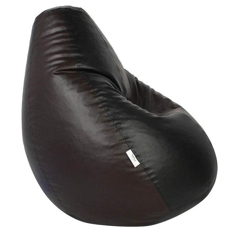 SATTVA Classy.Elegant.Stylish Sattva Classic Bean Bag Cover Without Beans XL Size Dual Colour Black Brown  - Image 4