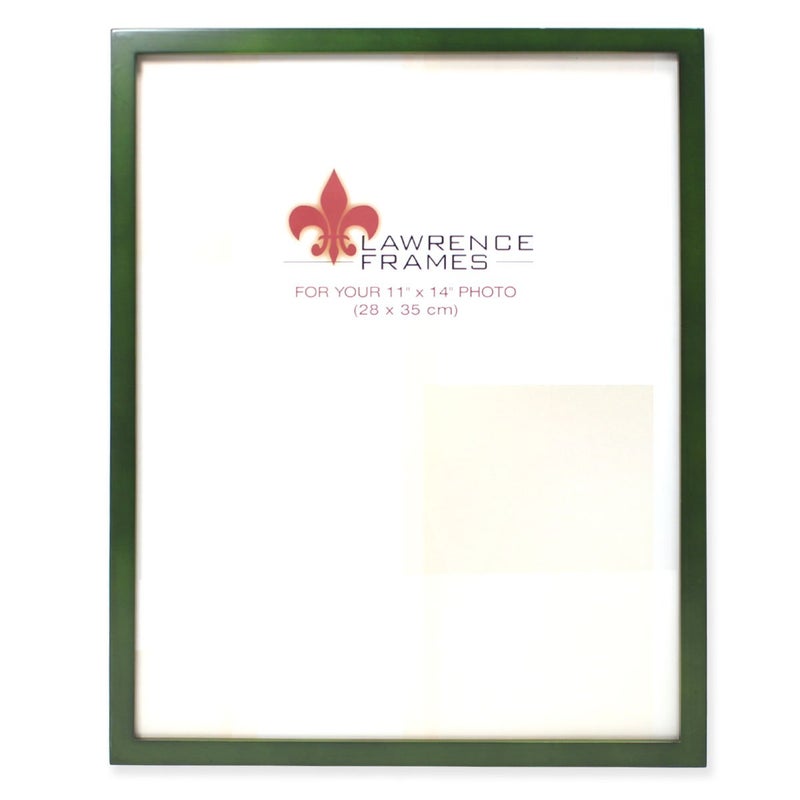 Lawrence Frames Collection Wood Picture Frame Gallery, 11 by 14-Inch, Green - Image 1