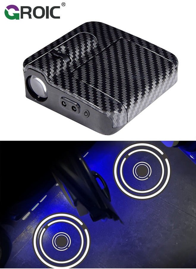 GROIC 1 Pair Projection Lights, Car Welcome Led Dual Induction Decorative For Night Patterns, Installed On The Door, Atmosphere Lights  - Image 1