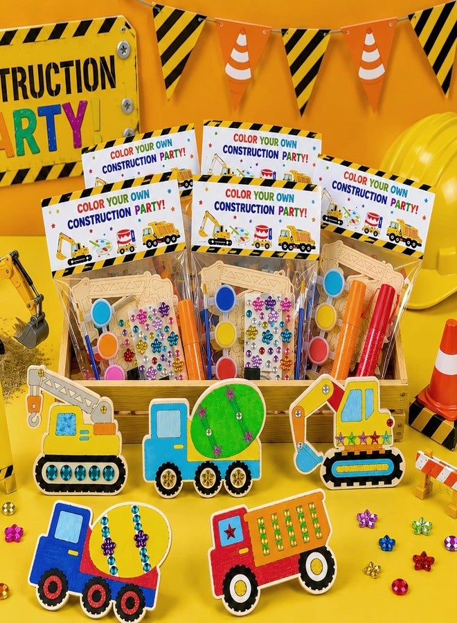 GOGREENWOVEN Construction Party Favors for Kids - 12 Pack Pre-Packaged DIY Construction Painting Craft Kits, Birthday Goodie Bag Fillers, Construction Party Supplies, Gifts & Prizes for Boys and Girls Ages 4-8 - Image 4
