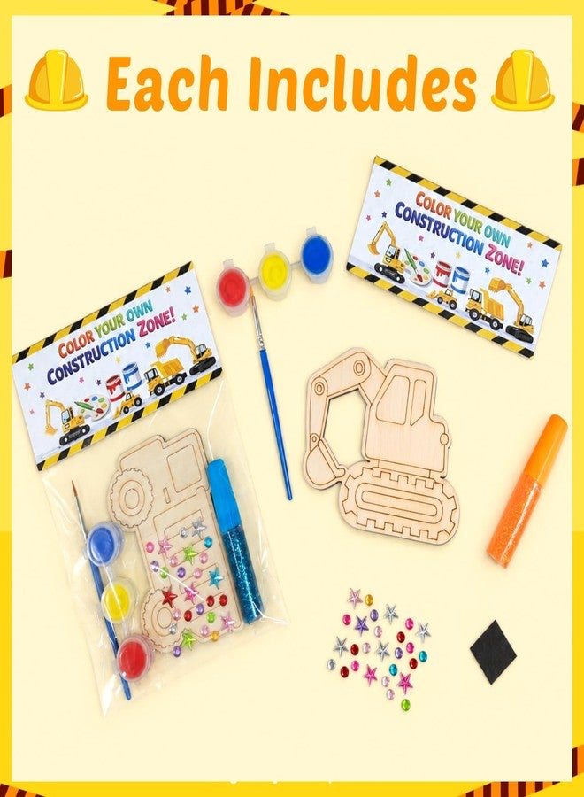 GOGREENWOVEN Construction Party Favors for Kids - 12 Pack Pre-Packaged DIY Construction Painting Craft Kits, Birthday Goodie Bag Fillers, Construction Party Supplies, Gifts & Prizes for Boys and Girls Ages 4-8 - Image 2
