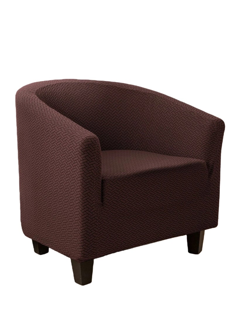 Long plaid jacquard full-cover single sofa slipcover casual one-piece stretch single sofa cover - Image 1