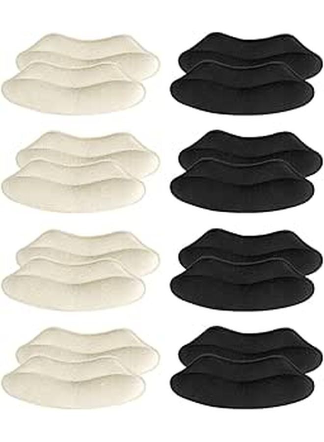 Womens Heel Cushion Protectors 8 Pairs Beige Black Wear Resistant Shoe Fit Adjusters - Image 1