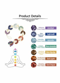 Excefore 7 Chakra Tree Of Life Crystal Hanging, Natural Reiki Healing Crystal Gemstone Hanging for Home Office Decoration, Car Hanging, Housewarming Gift, Party Decor  - Image 2