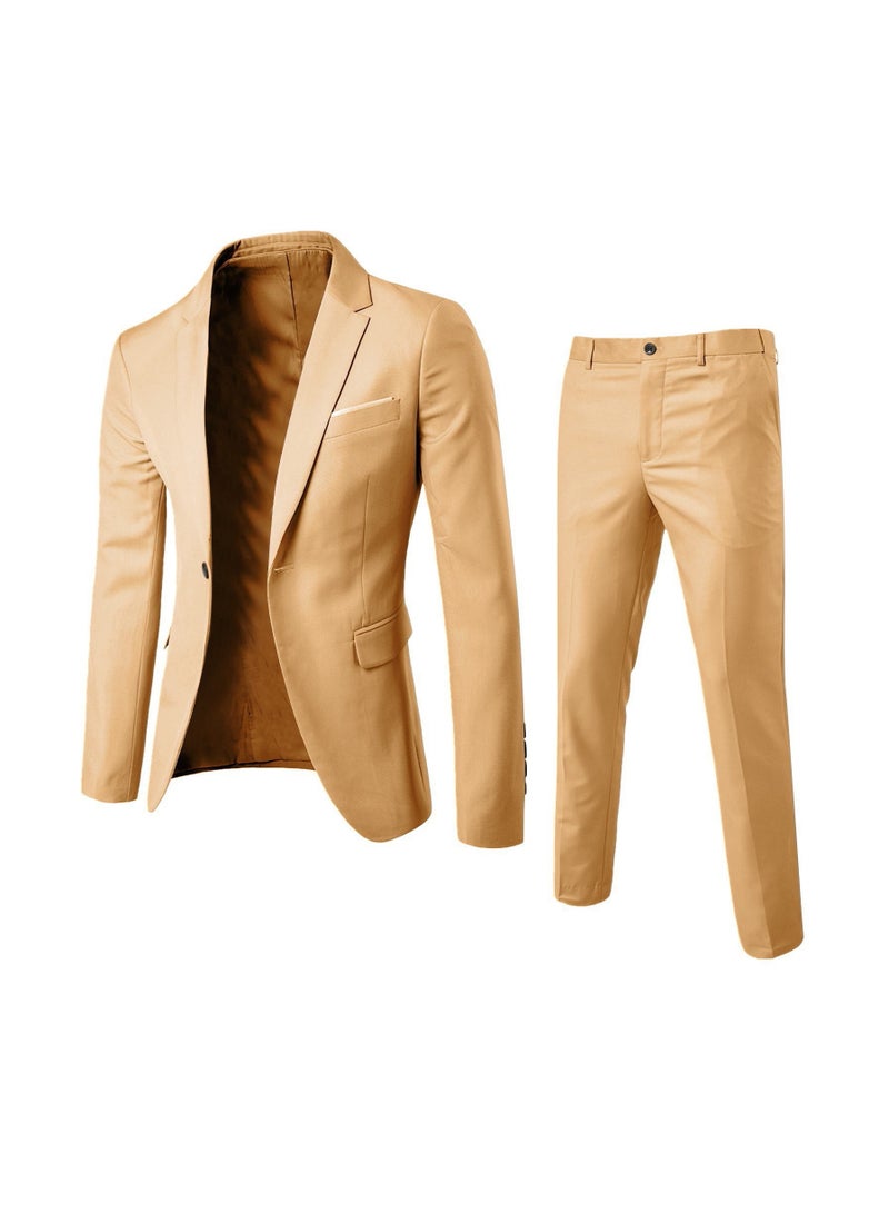 KUYING New Slim Fit Suit Set 