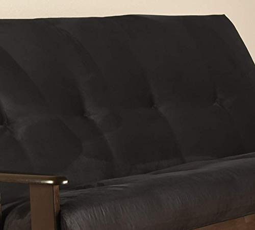 FutonX Futon Cover Only  Quality Suede Microfiber Fabric Collection Fits 68 inch Futons Mattress Black Full Size 