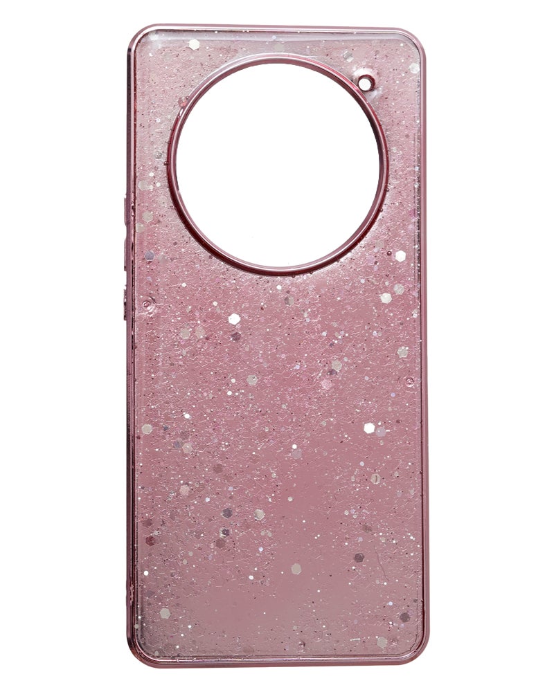 Glitter Plastic Mobile Phone Case With Cute Design for Honor X9b - Pink - Image 1