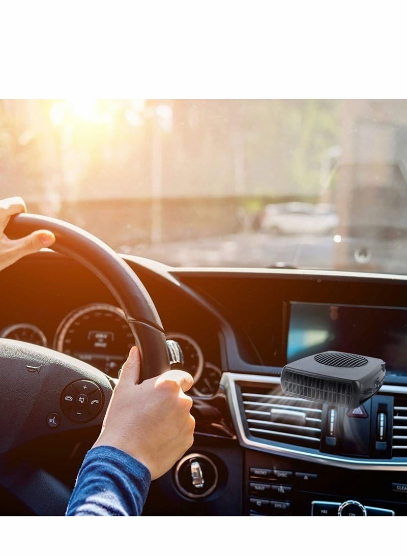 MUNTAQI Portable Car Heater Fan, Plug-in Anti-Fog 150W 12V Fan Windshield Defroster Automobile Warmer Vehicle Demister Fast 2 In 1 Heating Cooling Dryer Auto 360-degree Rotation - Image 5