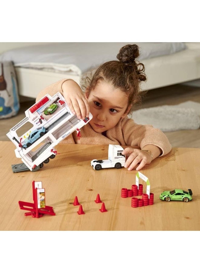 Majorette Man Tgx Truck Porsche Experience Set With 2 Cars - Image 1