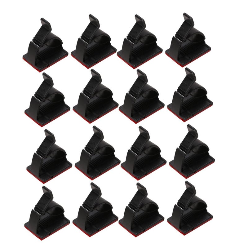 100 Acrylic Wire Organizer Self Adhesive Cable Clips For Cord Management Holder Black - Image 2