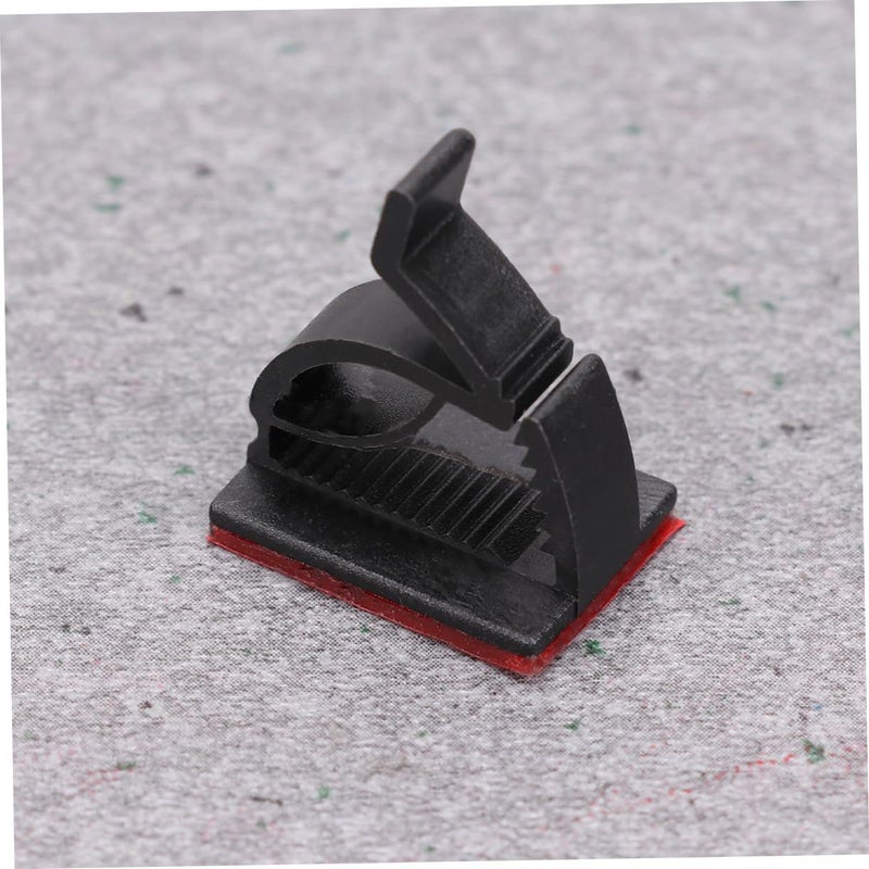 100 Acrylic Wire Organizer Self Adhesive Cable Clips For Cord Management Holder Black - Image 5