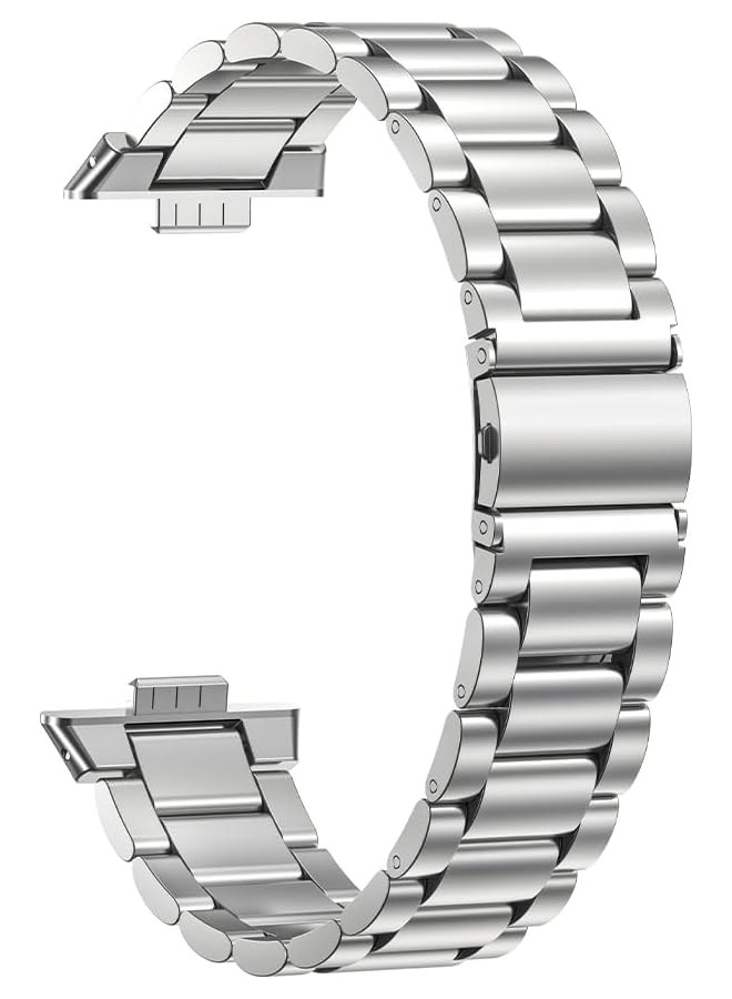 Dado Stainless Steel Replacement Band Compatible With Huawei Fit 3 Watch 3 Beads Adjustable Length Stainless Steel Strap - Image 3