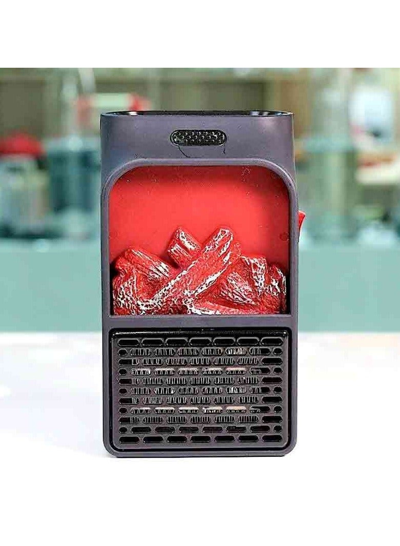 Portable Fireplace Flame Heater Wall Outlet Digital Plugin Electric Fan Heater Warm Air Blower Room Electric Radiator  - Image 2