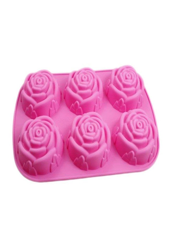 TREXEE Cavity Silicone Rose Flowers Shape Muffin Non Stick Flexible Bakeware Chocolate/Cupcake/Candy/Ice Mould DIY Baking Tray - Image 4