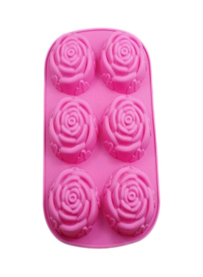 TREXEE Cavity Silicone Rose Flowers Shape Muffin Non Stick Flexible Bakeware Chocolate/Cupcake/Candy/Ice Mould DIY Baking Tray - Image 2
