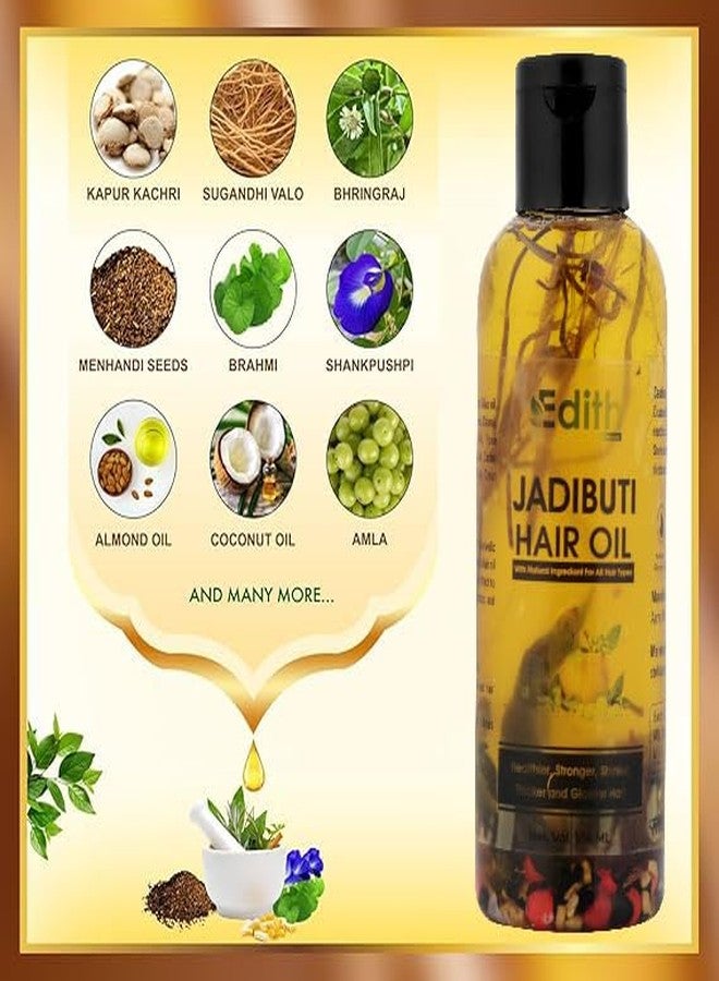 EDITH زيت إديث جاديبوتي للشعر 100 مل + شامبو أعشاب الحبة السوداء 200 مل | مجموعة للتحكم في تساقط الشعر | مجموعة العناية بالشعر للنساء والرجال | خالٍ من الكبريتات والبارابين، مع مستخلصات نباتية** - Image 2