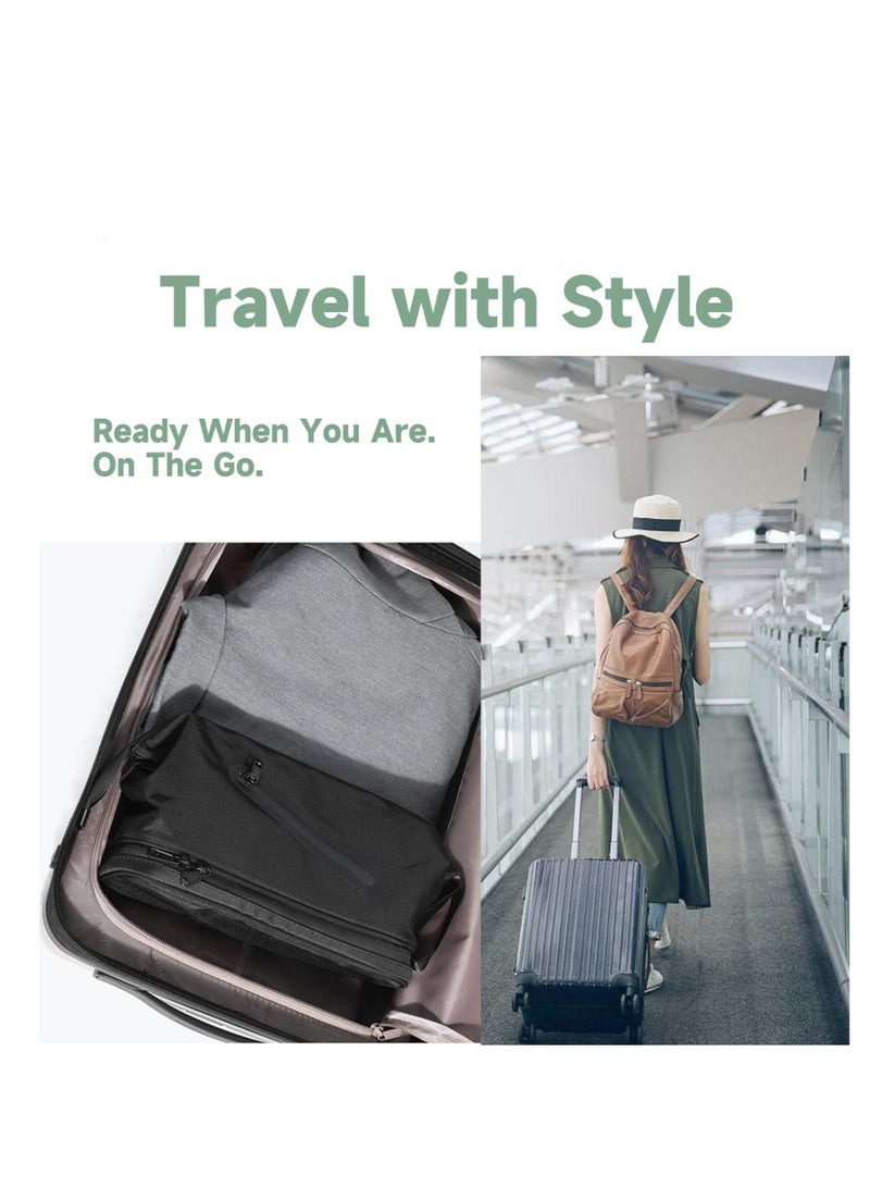 Excefore Travel Toiletry Bag for Women and Men, Waterproof Toiletry Bag,  Travel Organizer with Divider and Portable Handle, Small Dopp Kit, Mens Shaving Kit, for Toiletries Accessories (Black) - Image 5