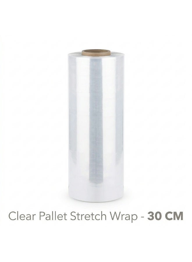 Clear Pallet Stretch Wrap Roll, 30 cm Width, 1 kg Weight - Image 2