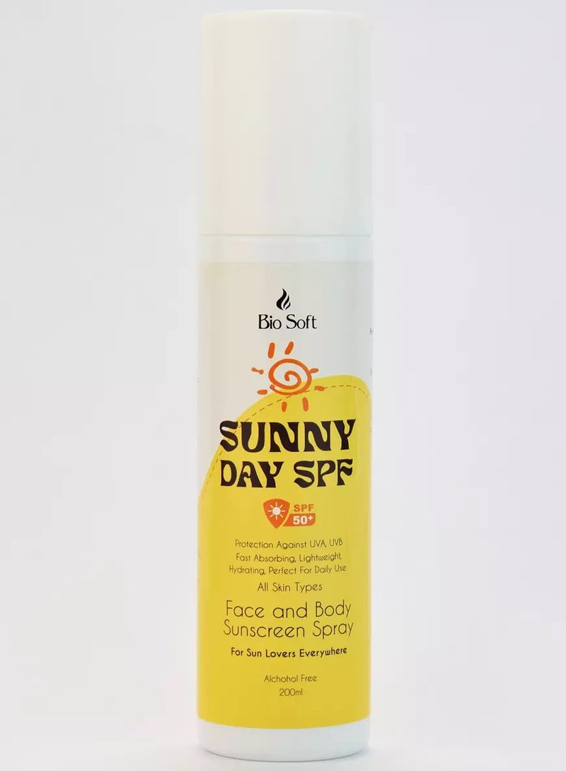 بخاخ واقي من الشمس للوجه والجسم SPF50+ من صني داي، 200 مل