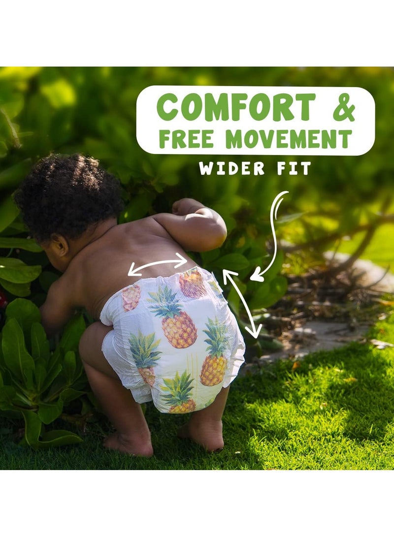 PureBorn حفاضات عضوية من الخيزران حجم 1 حتى 5 كجم 68 قطعة - Image 3