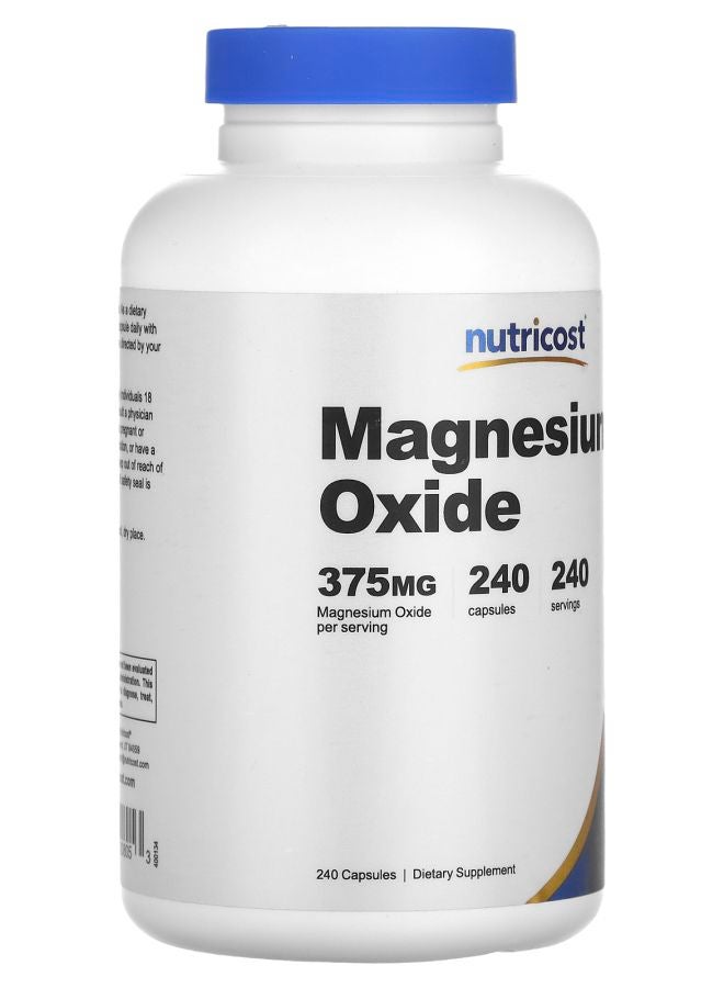 Nutricost Magnesium Oxide 375 mg 240 Capsules - Image 2