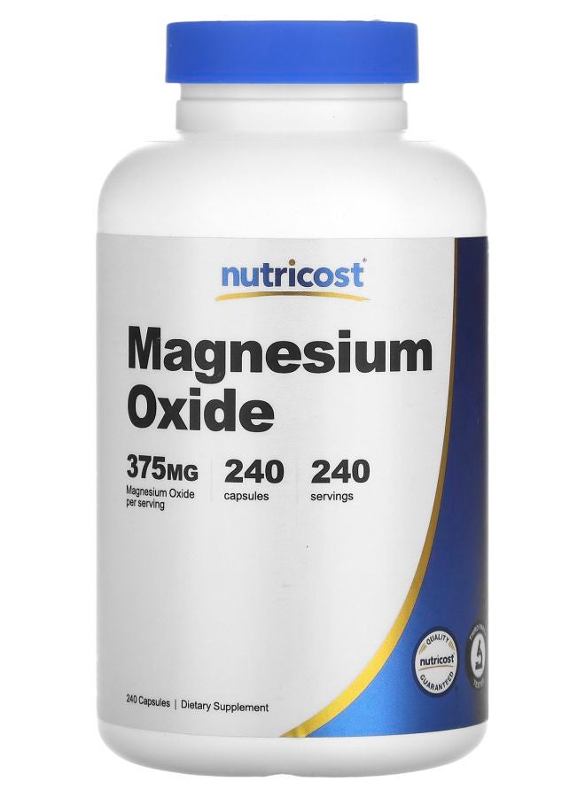 Nutricost Magnesium Oxide 375 mg 240 Capsules - Image 1