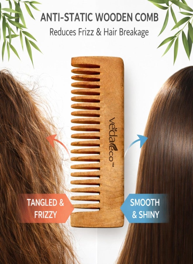 VEDAeco Complete Travel Care Kit with Pouch - Bamboo Toothbrushes (2), Tongue Cleaner (2), Neem Comb & Cotton Buds | Portable Personal Hygiene Kit for Men, Women, Trips & Travel - Image 3