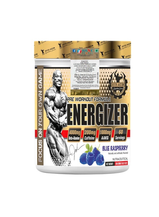 DEXTER JACKSON ديكستر جاكسون إنرجيزر قبل التمرين - نكهة توت أزرق (454غ) | 60 حصة | طاقة، تركيز، وزيادة الأداء - Image 4