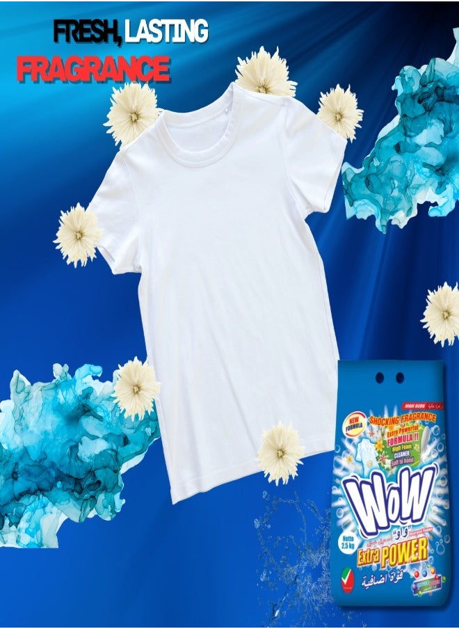 WOW - Detergent Powder 2.5 KG with Oxygen Boost – Powerful Cleaning for Brighter Fabrics: - Image 1