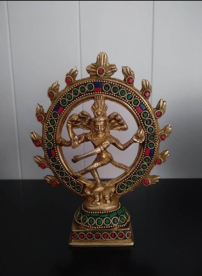 RUGDOLL Brass Natraj Statue, Dancing Shiva Idol, Rudra Shiva Figurines, Natraja Statue, Nataraj for Home, Temple, Office, Decor, Pooja, Gifts. - Image 2