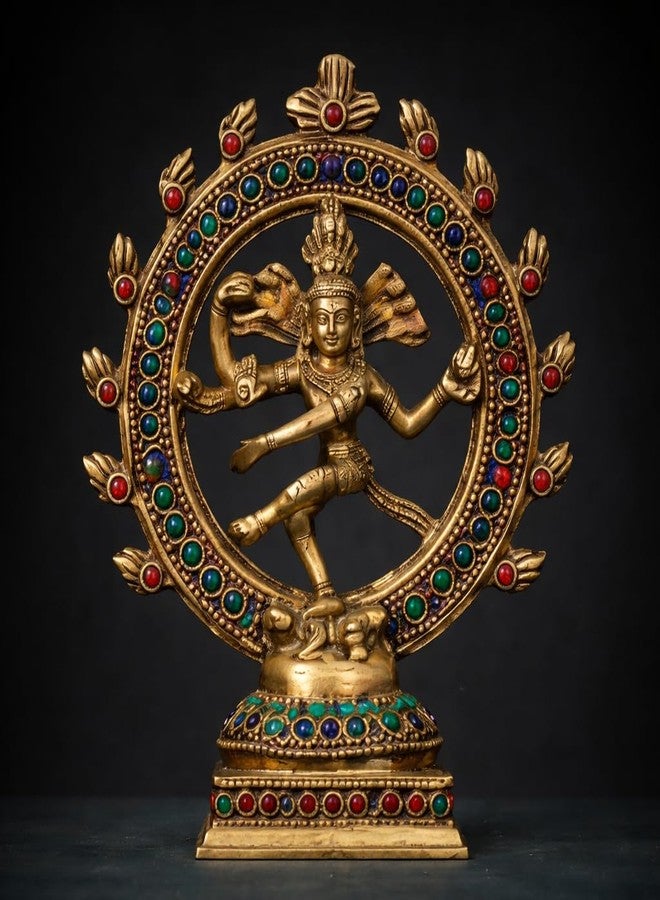 RUGDOLL Brass Natraj Statue, Dancing Shiva Idol, Rudra Shiva Figurines, Natraja Statue, Nataraj for Home, Temple, Office, Decor, Pooja, Gifts. - Image 4
