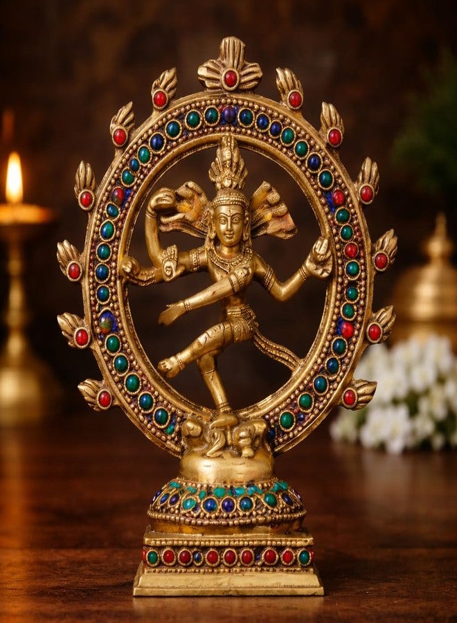 RUGDOLL Brass Natraj Statue, Dancing Shiva Idol, Rudra Shiva Figurines, Natraja Statue, Nataraj for Home, Temple, Office, Decor, Pooja, Gifts. - Image 5