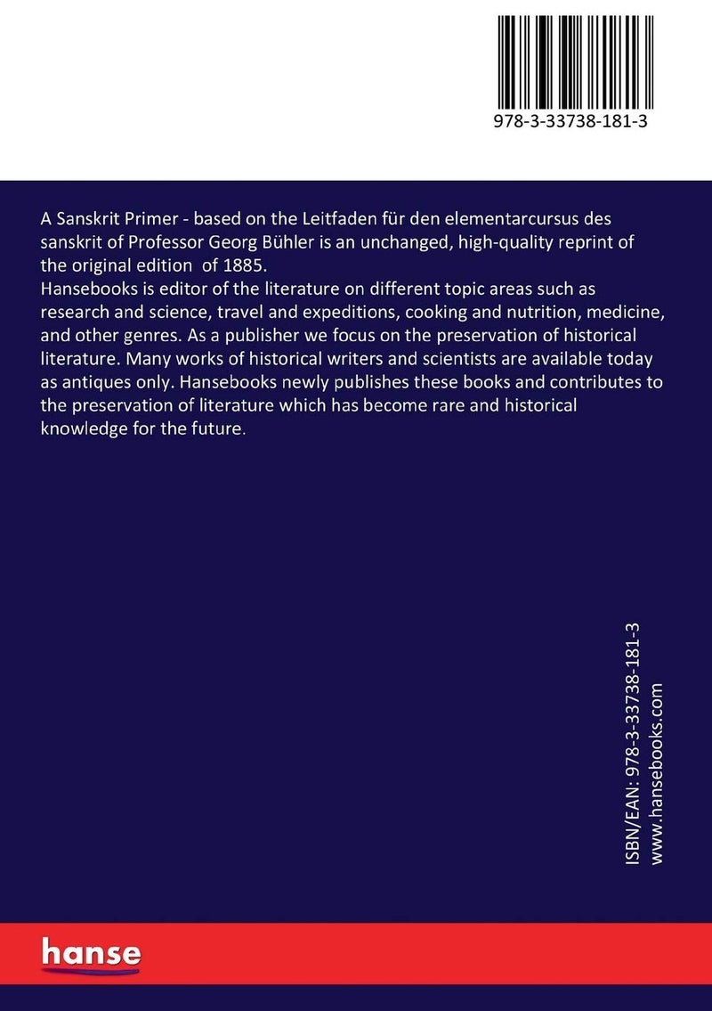 A Sanskrit Primer: based on the Leitfaden für den elementarcursus des sanskrit of Professor Georg Bühler  - Image 2