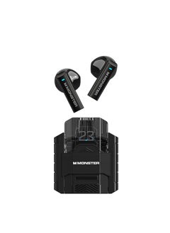 Monster Monster XKT23 wireless bluetooth headphones Mecha style Design Metal Material Gamer Headset Waterproof Noise Reduction With Microphone Black 