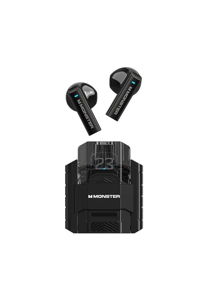 Monster Monster XKT23 wireless bluetooth headphones Mecha style Design Metal Material Gamer Headset Waterproof Noise Reduction With Microphone Black 