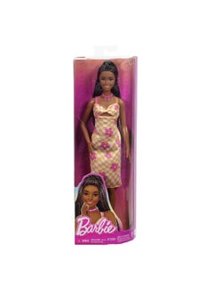 Barbie Fashionistas Flower Check Dress, Black Hair Doll (30 cm) - pzsku/ZDD3BBFD8015E0C96418DZ/45/_/1737464019/ed3f618e-580a-441f-9899-71da9b07e0d4